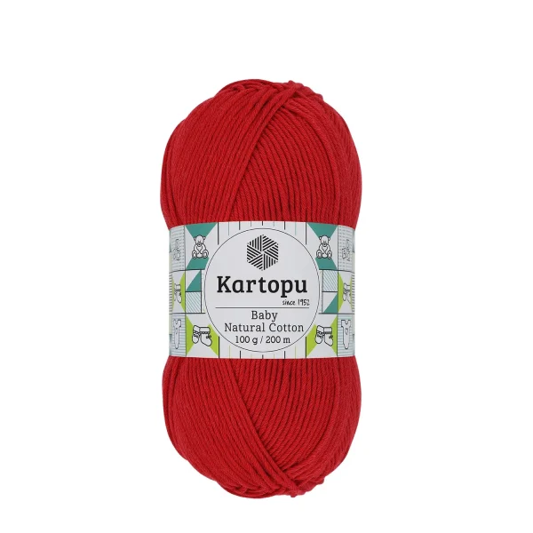 Kartopu Baby Natural Cotton - Piros 166