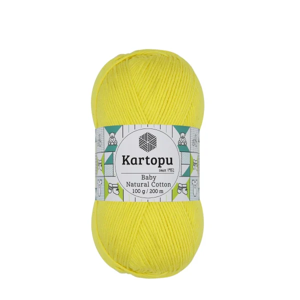 Kartopu Baby Natural Cotton - Élénksárga 326